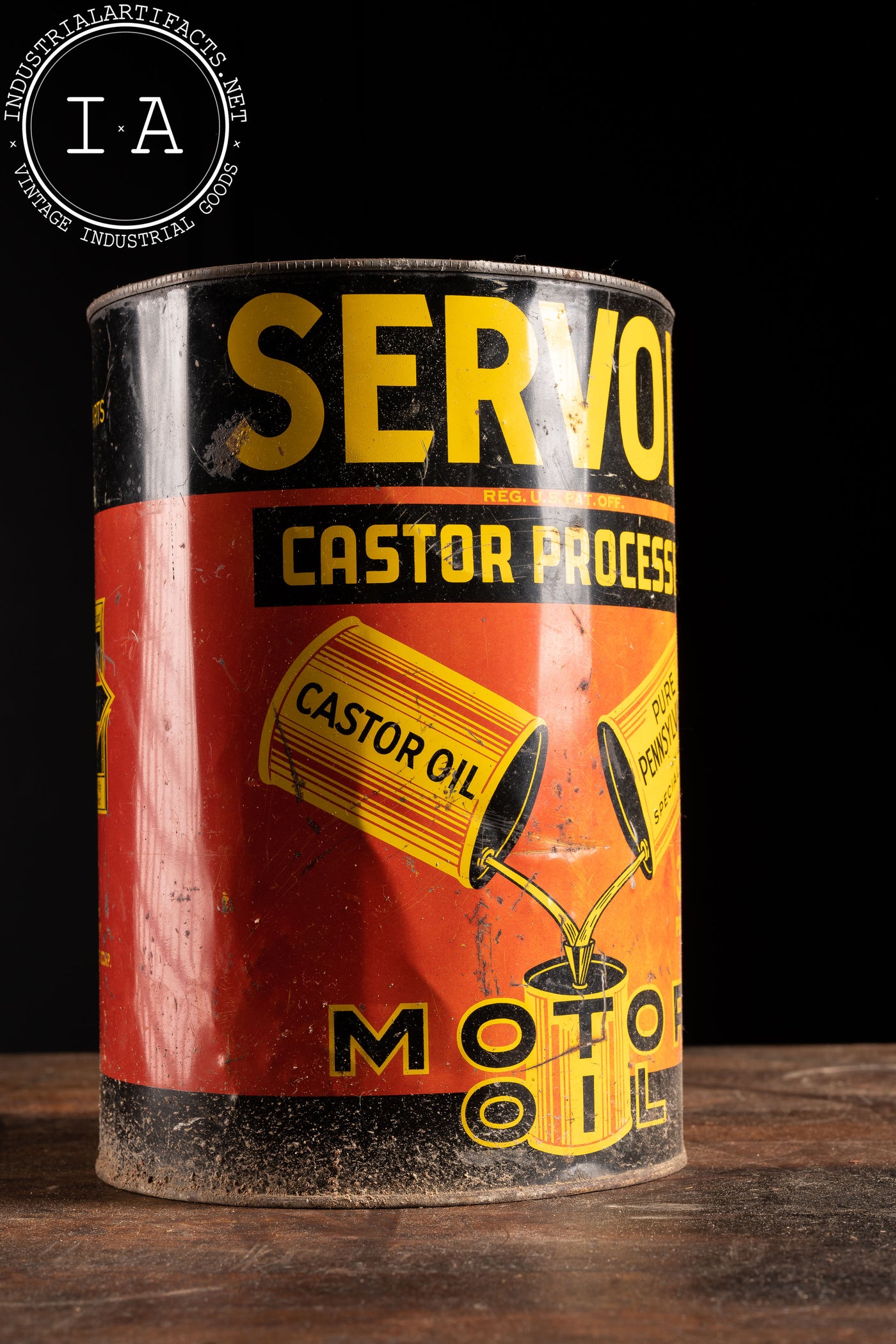 Vintage Servoil Motor Oil Can
