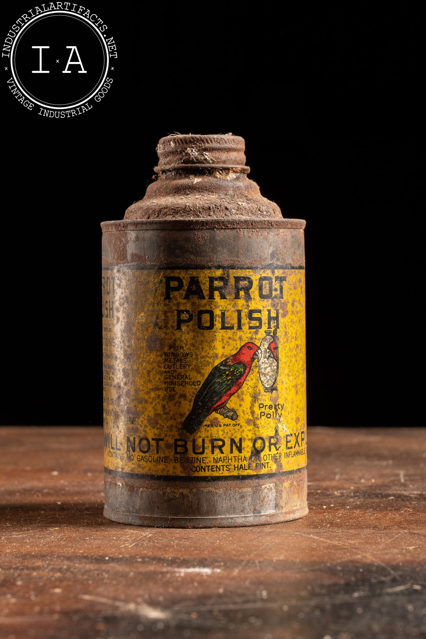Vintage Parrot Polish Can