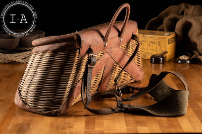 Vintage Wicker Hunting And Fishing Bag