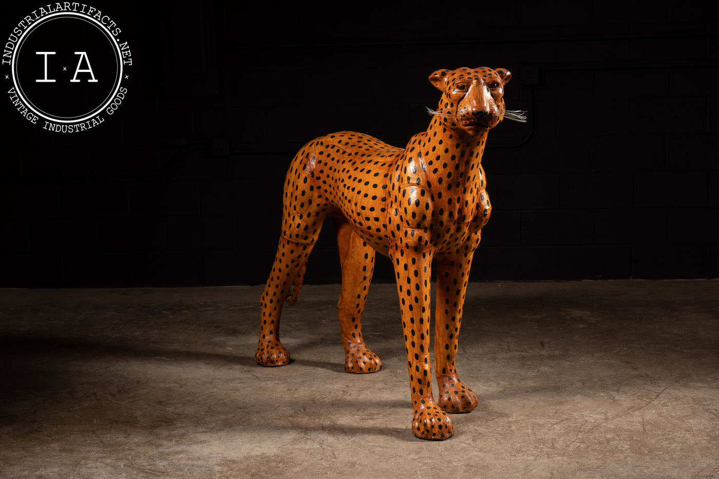Massive Midcentury Cheetah with Glass Eyes