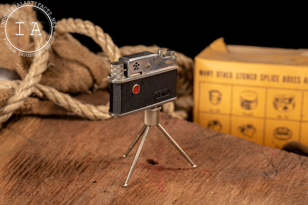 Vintage Camera On Tripod Lighter – Industrial Artifacts