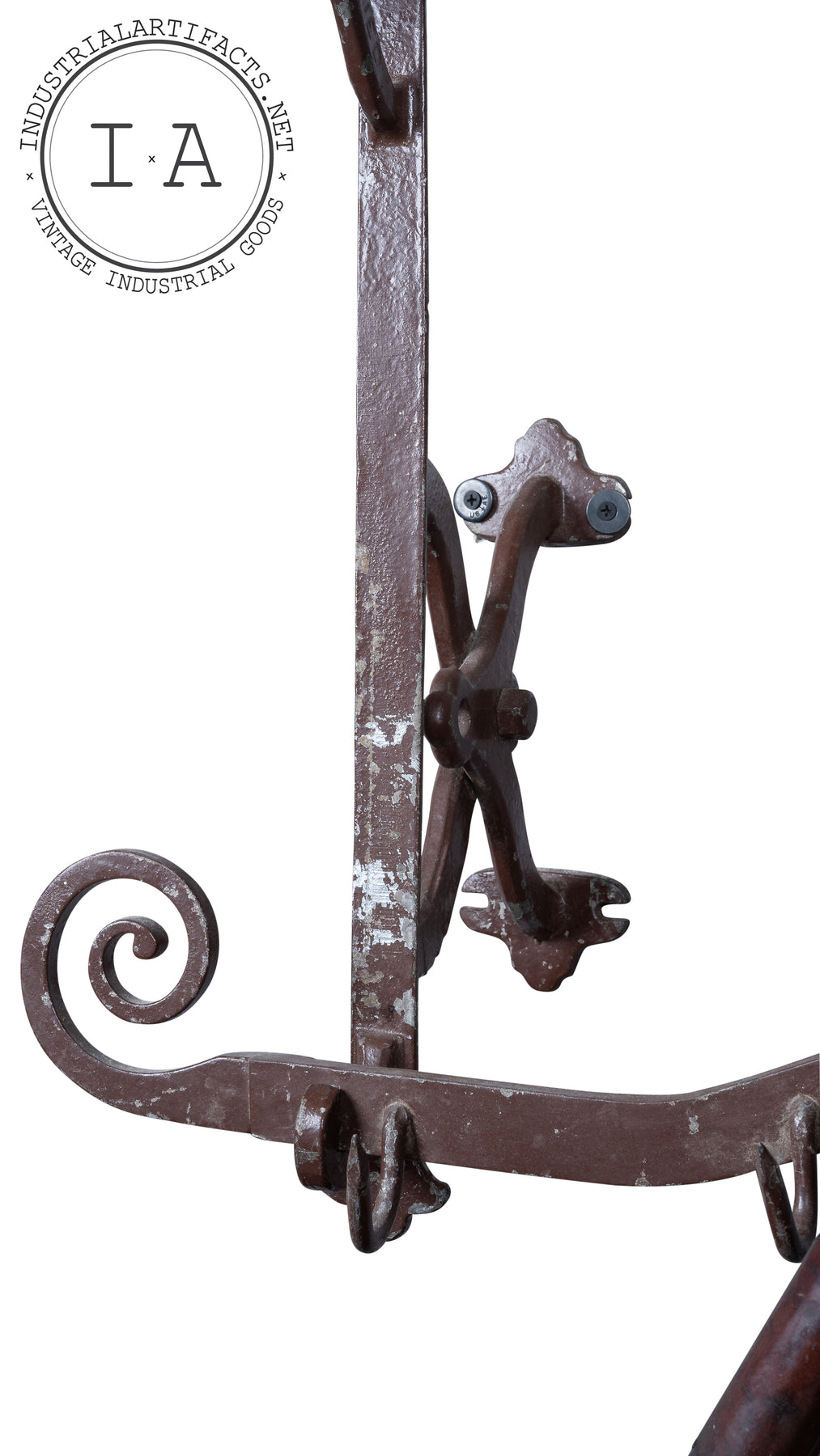 C. 1873 Antique Butchers Display Rack With Hooks – Industrial