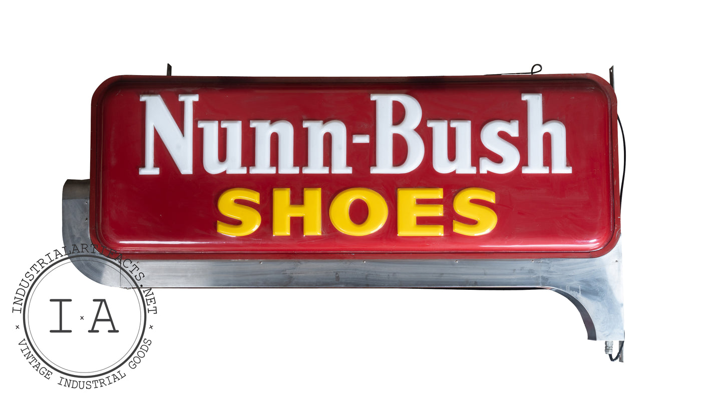 Antique Nuun-Bush Shoes Double-Sided Lighted Sign