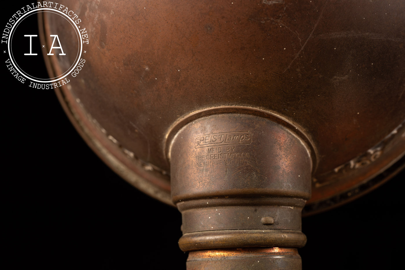 Vintage Greist Adjustable Copper Desk Lamp