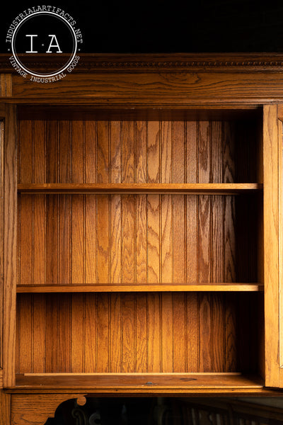 Massive Antique Oak Hutch