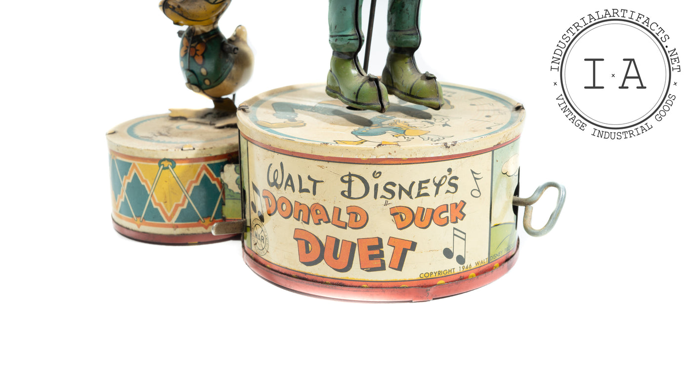 Antique Disney Wind Up Donald Duck Goofy Duet