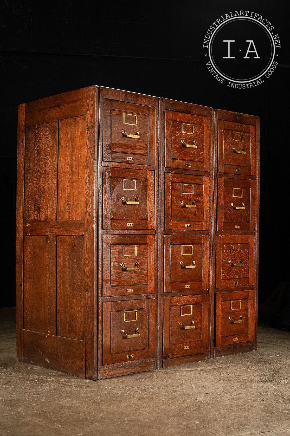 Antique Quarter Sawn Oak Filing Cabinets