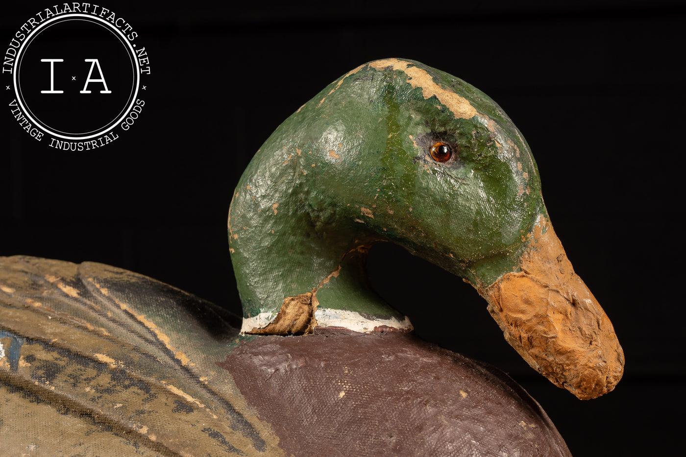 c. 1940 Glass Eye Atco Duck Decoy