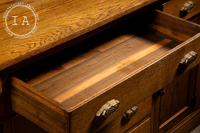 Massive Antique Oak Hutch