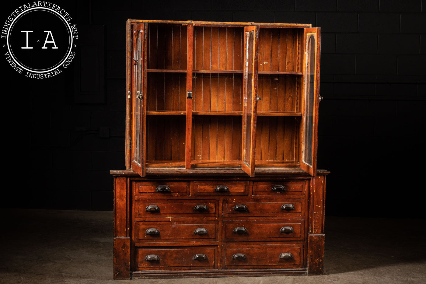 Early American Tobacco Store Cabinet