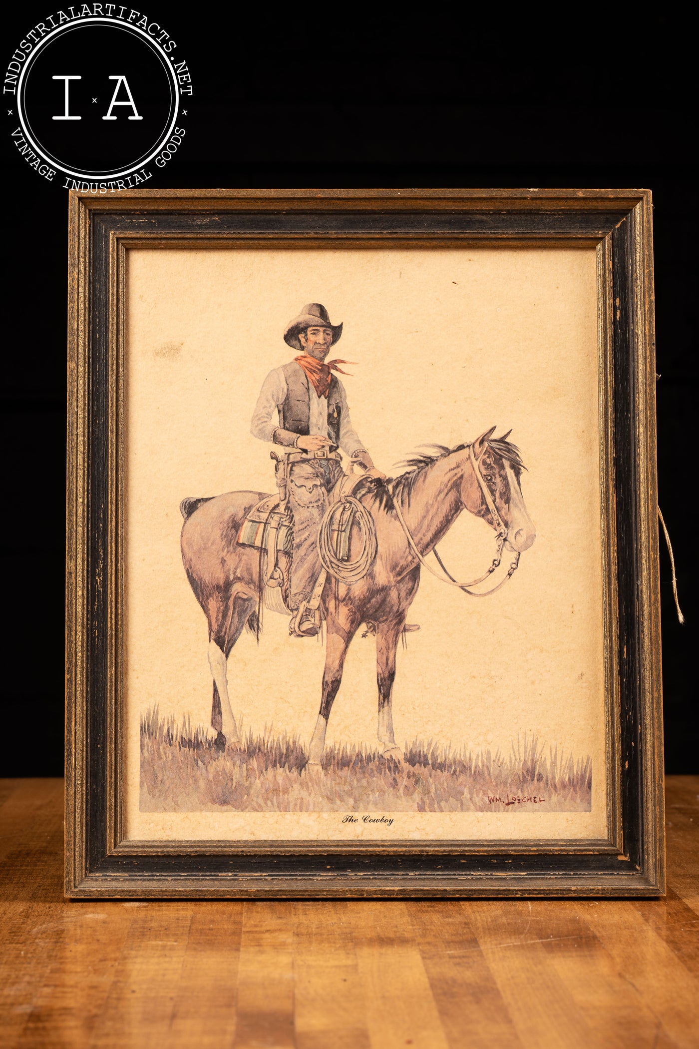 Sign William Loechel Western Cowboy Illustrations