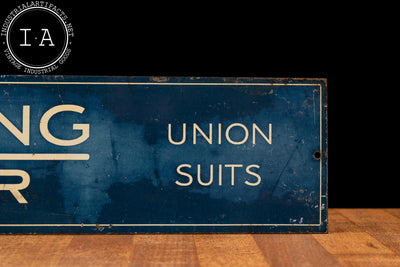 Vintage Munsing Wear Perfect Fit Union Suits Sign