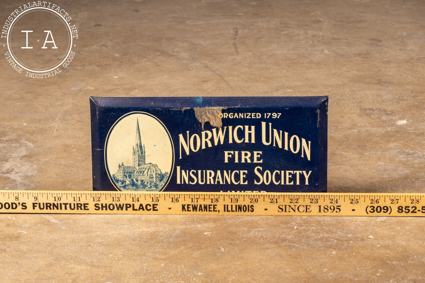 Early 20th Century European Insurance Company Sign