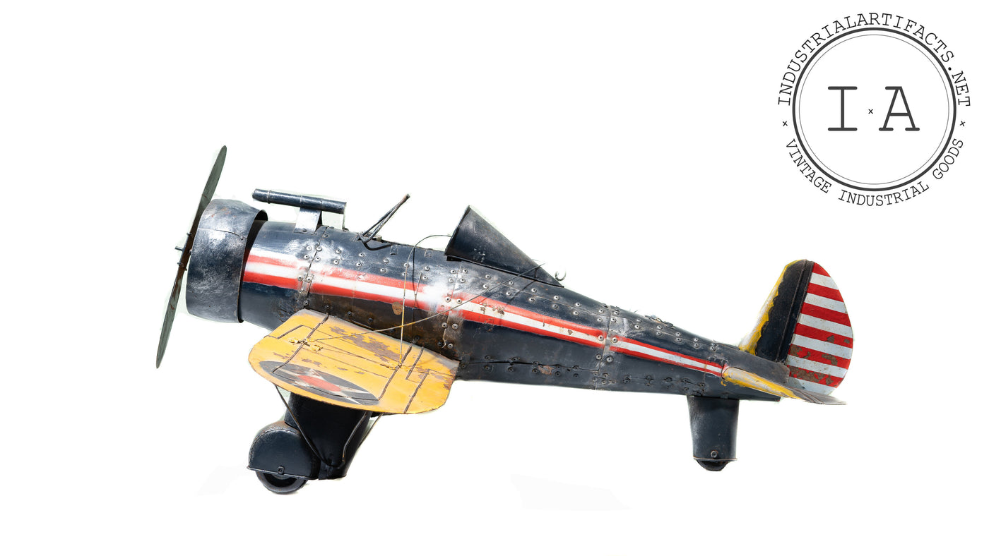 Contemporary Folk Art Riveted Plane Model