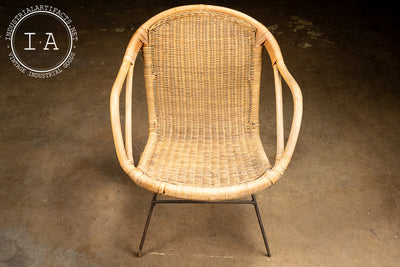 Arthur Umanoff Rattan Bucket Chair