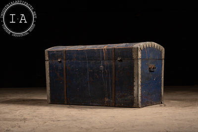 Early American Chest in Navy Blue with Patina