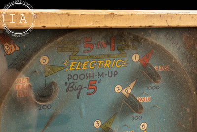 Antique Poosh-M-Up Electric Big 5 Pinball Game