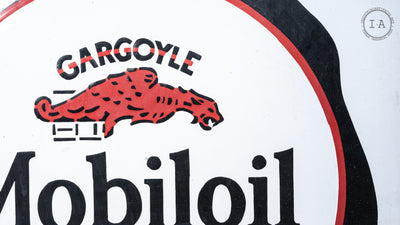 Porcelain Enamel Mobiloil Gargoyle Oil Spot Sign