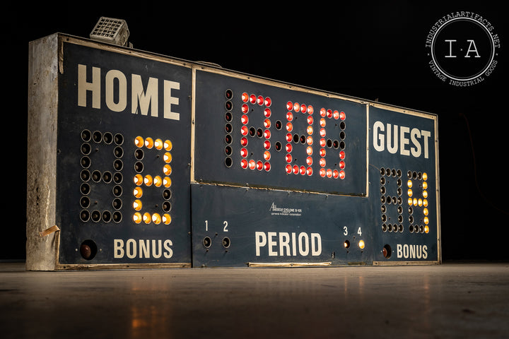 Vintage Lighted Basketball Court Scoreboard – Industrial