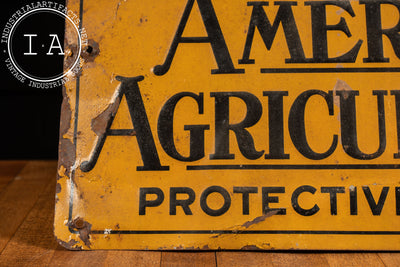 Antique Embossed Tin American Agriculturist Sign