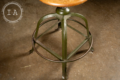 c. 1930 Industrial Steel Radio Machinist Stool