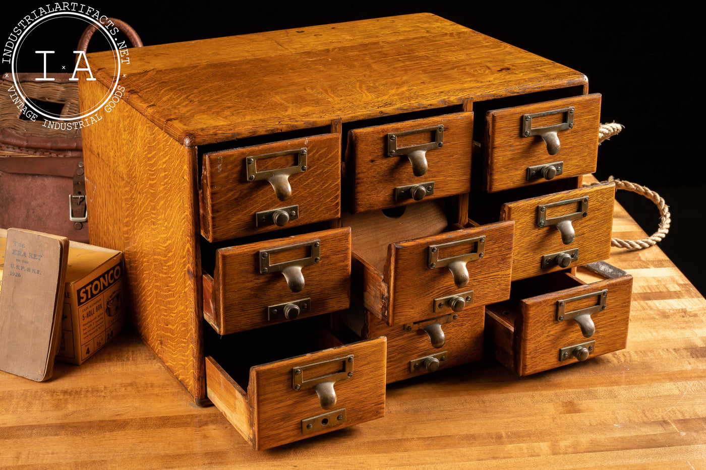 Vintage Library Desktop Card Catalog