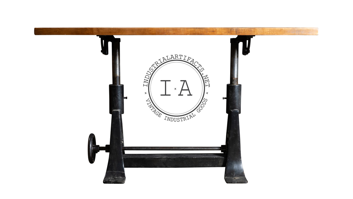Industrial Crank Base Drafting Table
