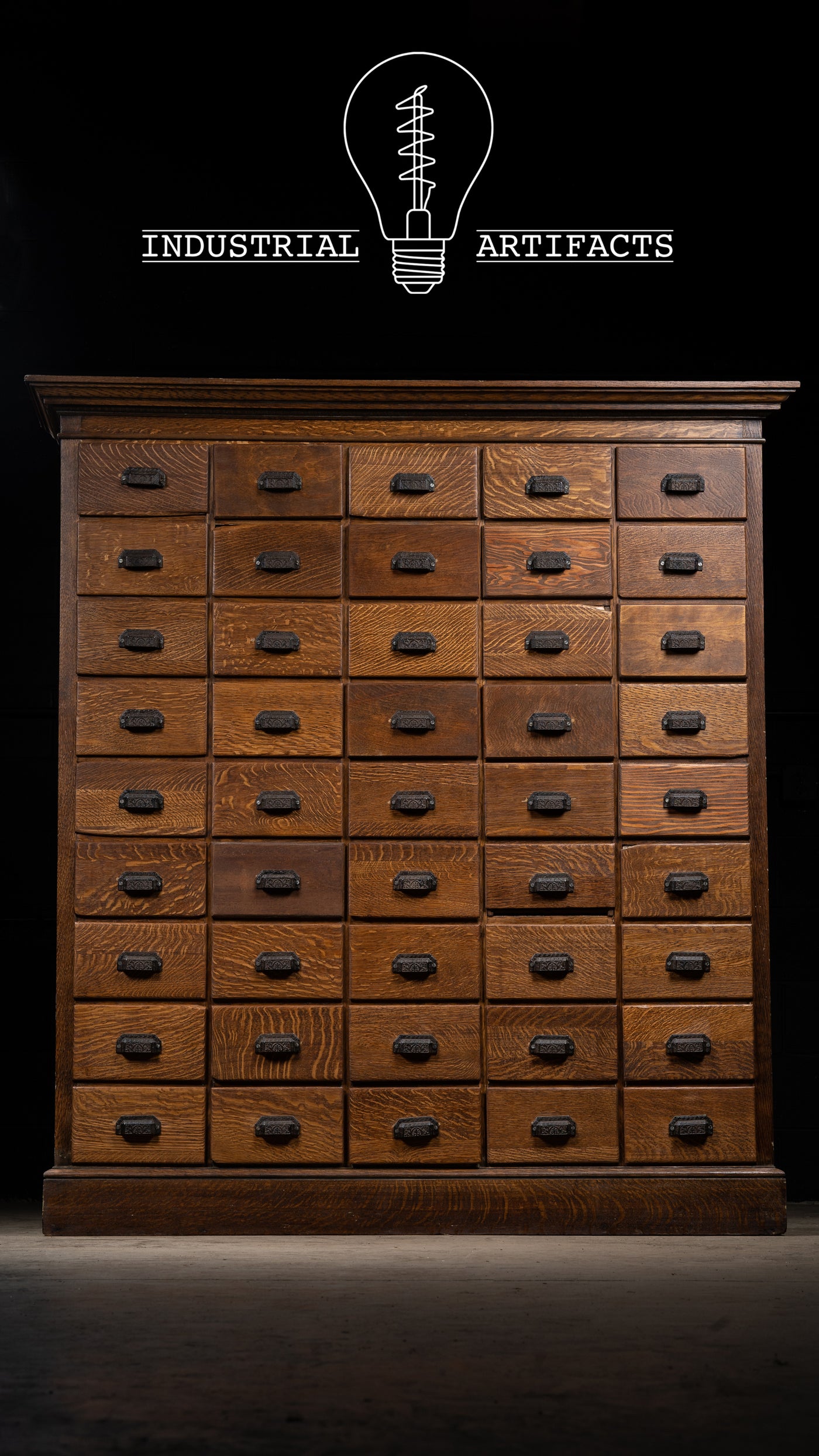Antique 45 Drawer Quarter Sawn Apothecary Cabinet