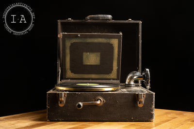 Vintage Working Portable Phonograph Portola by Silvertone