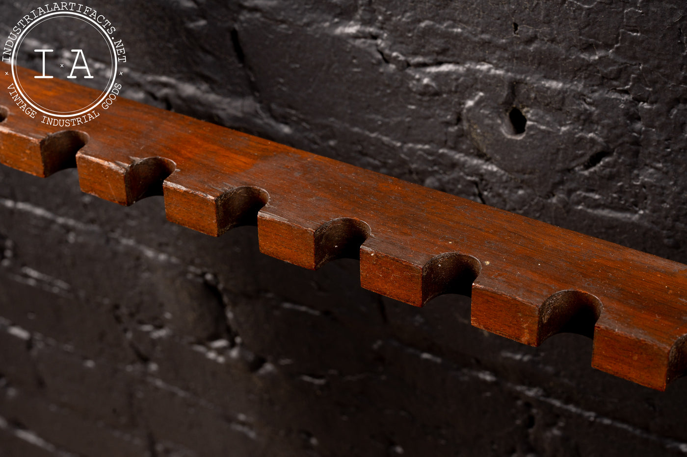 c. 1923 Brunswick Mahogany Billiards Cue Rack