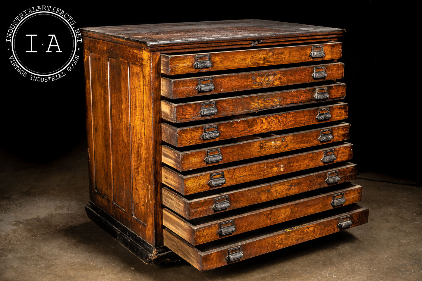 c. 1900 Flat File Storage Cabinet