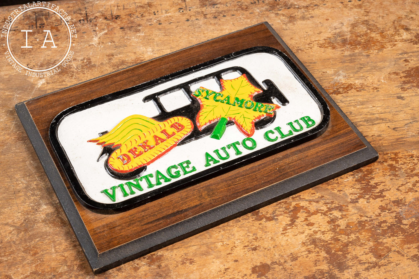 Vintage DeKalb Auto Award Plaque