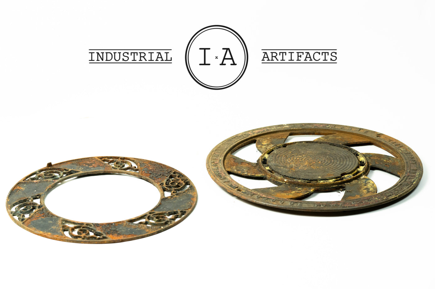 Antique Late 1800s Cast Iron Circular Air Register Plate