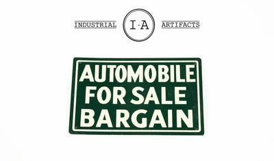 Vintage Automobile For Sale Tin Sign