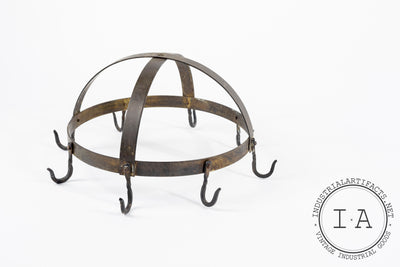 Antique Hanging Brass Pot Rack