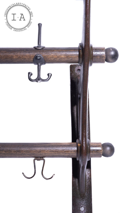 Antique Industrial Barber Shop Coat Rack