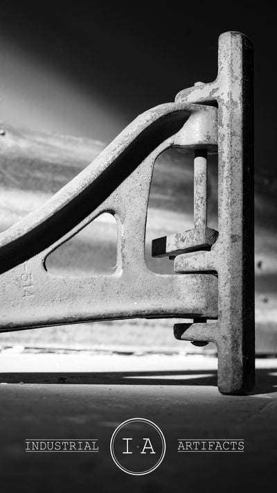 Antique Industrial Cast Iron Swing Stool