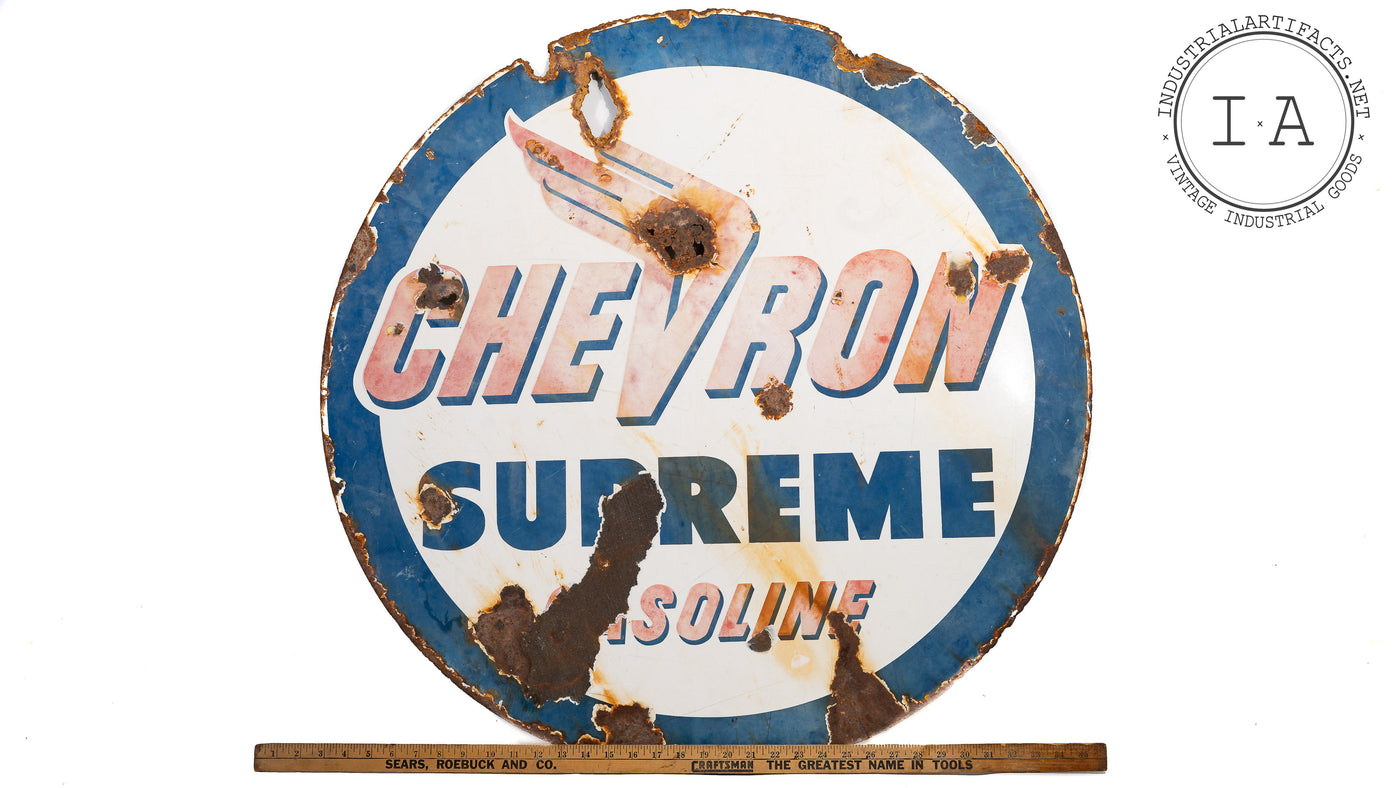 Original Chevron DSP Gasoline Sign