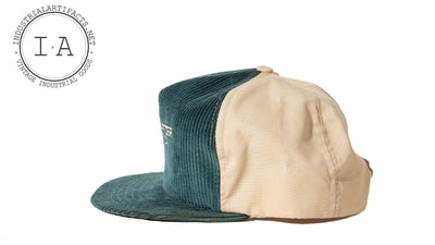 Vintage Green Corduroy DeKalb Pfizer Farmers Hat