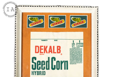 Mid Century Agricultural DeKalb Seed Corn Framed Bag