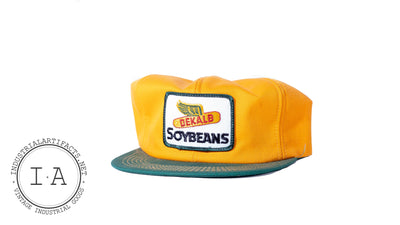 Vintage Yellow Corduroy DeKalb Soybeans Farmer Hat