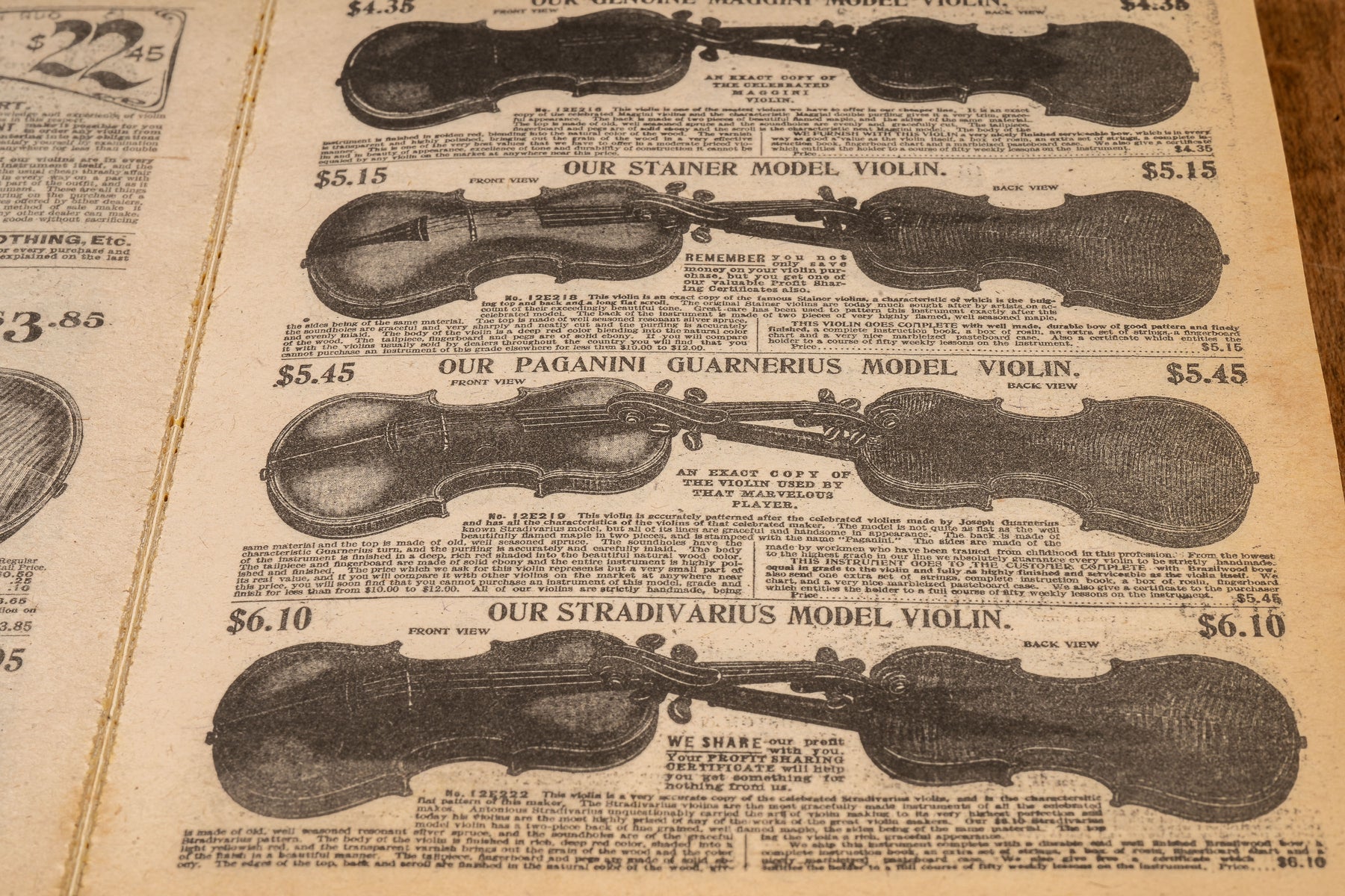 c. 1909 Sears Catalog Industrial Artifacts