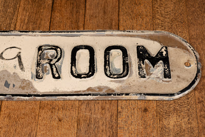 Vintage Tin Rest Room Sign