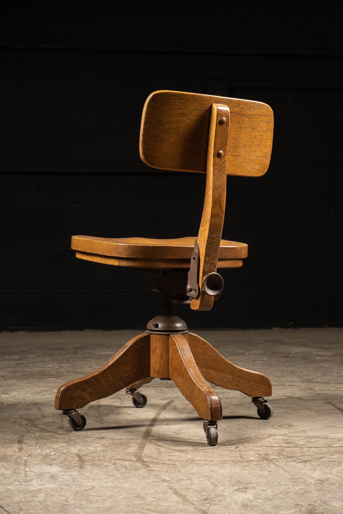 Antique oak bankers chair Clearance