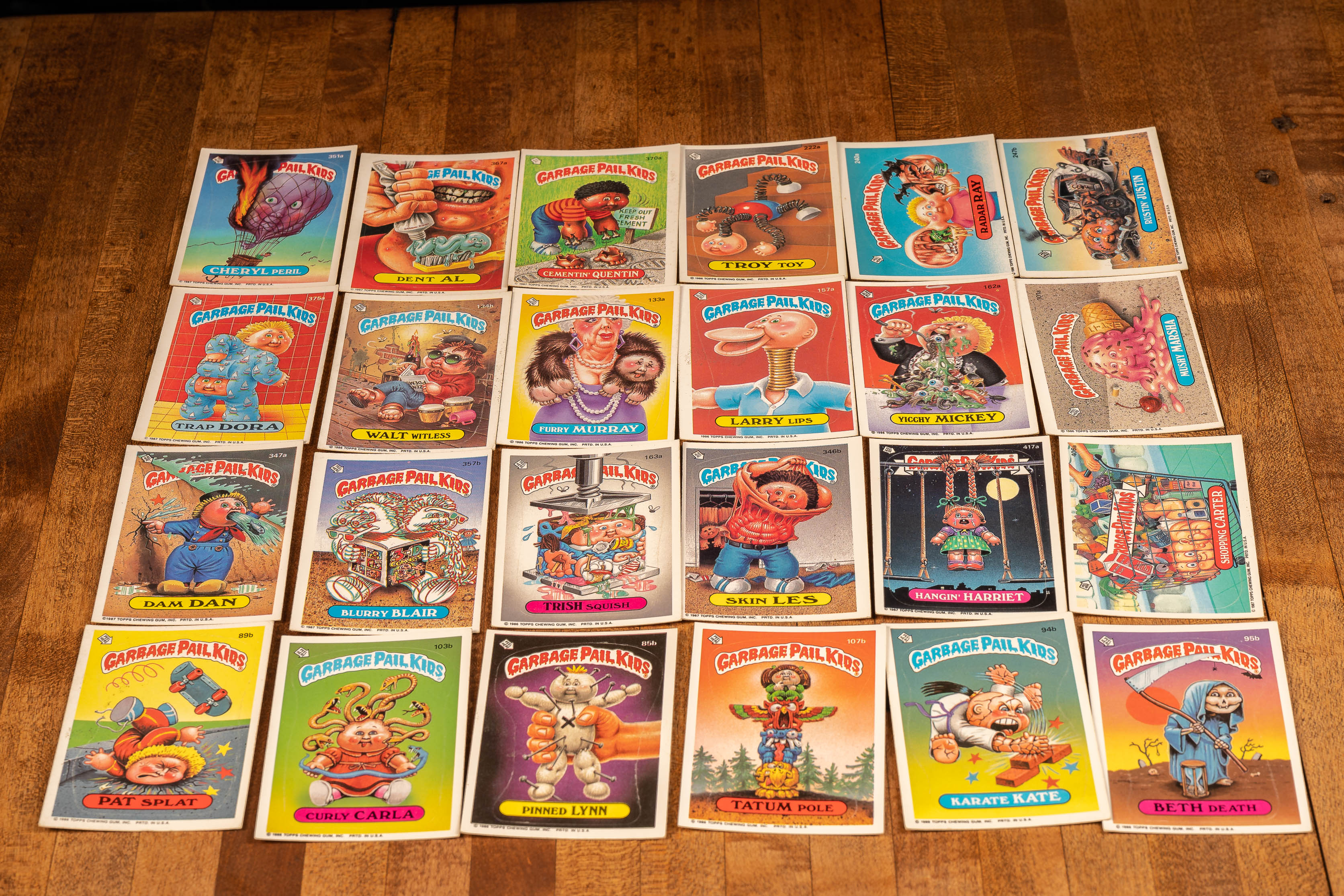 Lot of Garbage Pail Kids Cards Industrial Artifacts