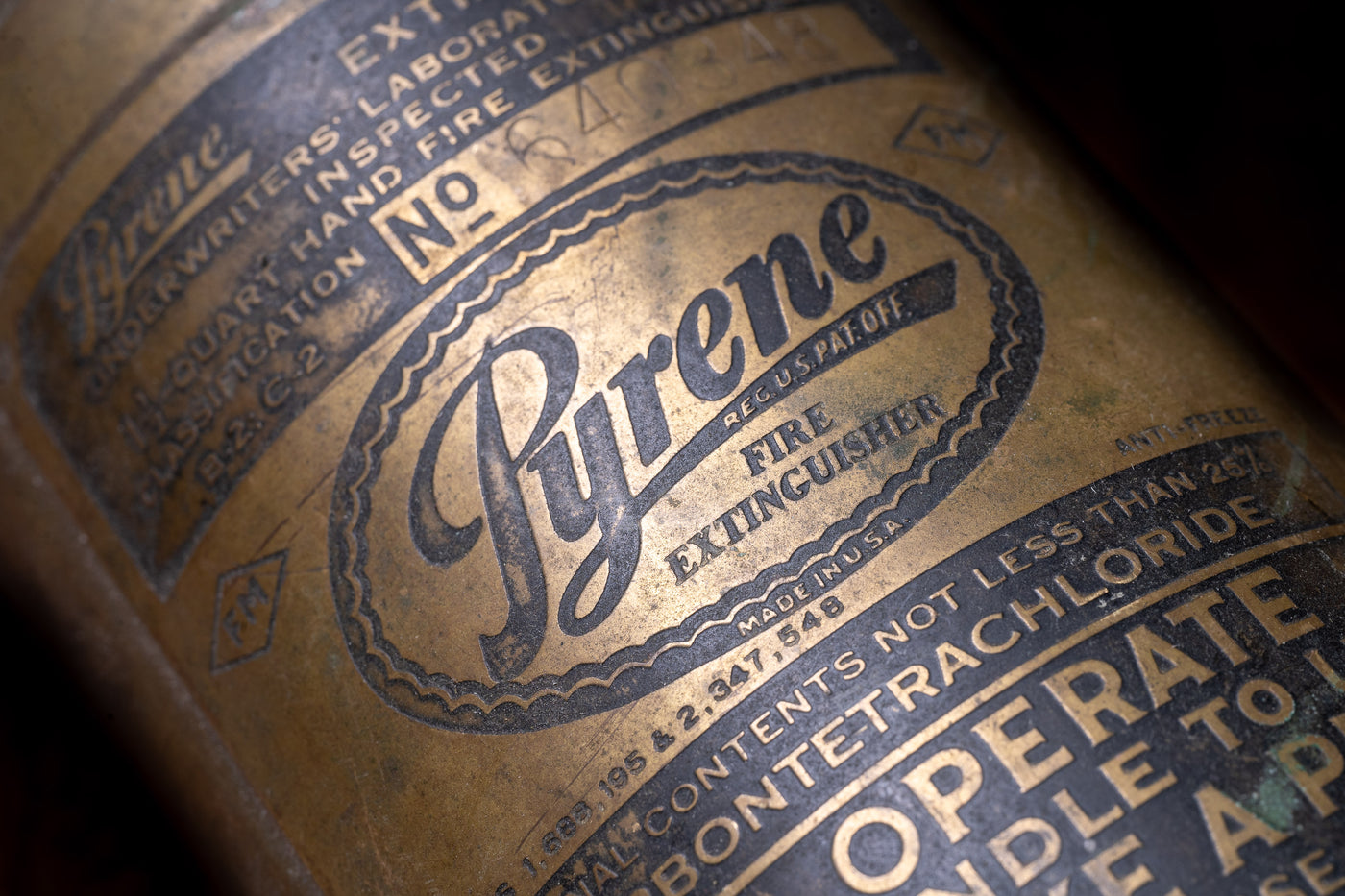 Antique Pyrene Fire Extinguisher