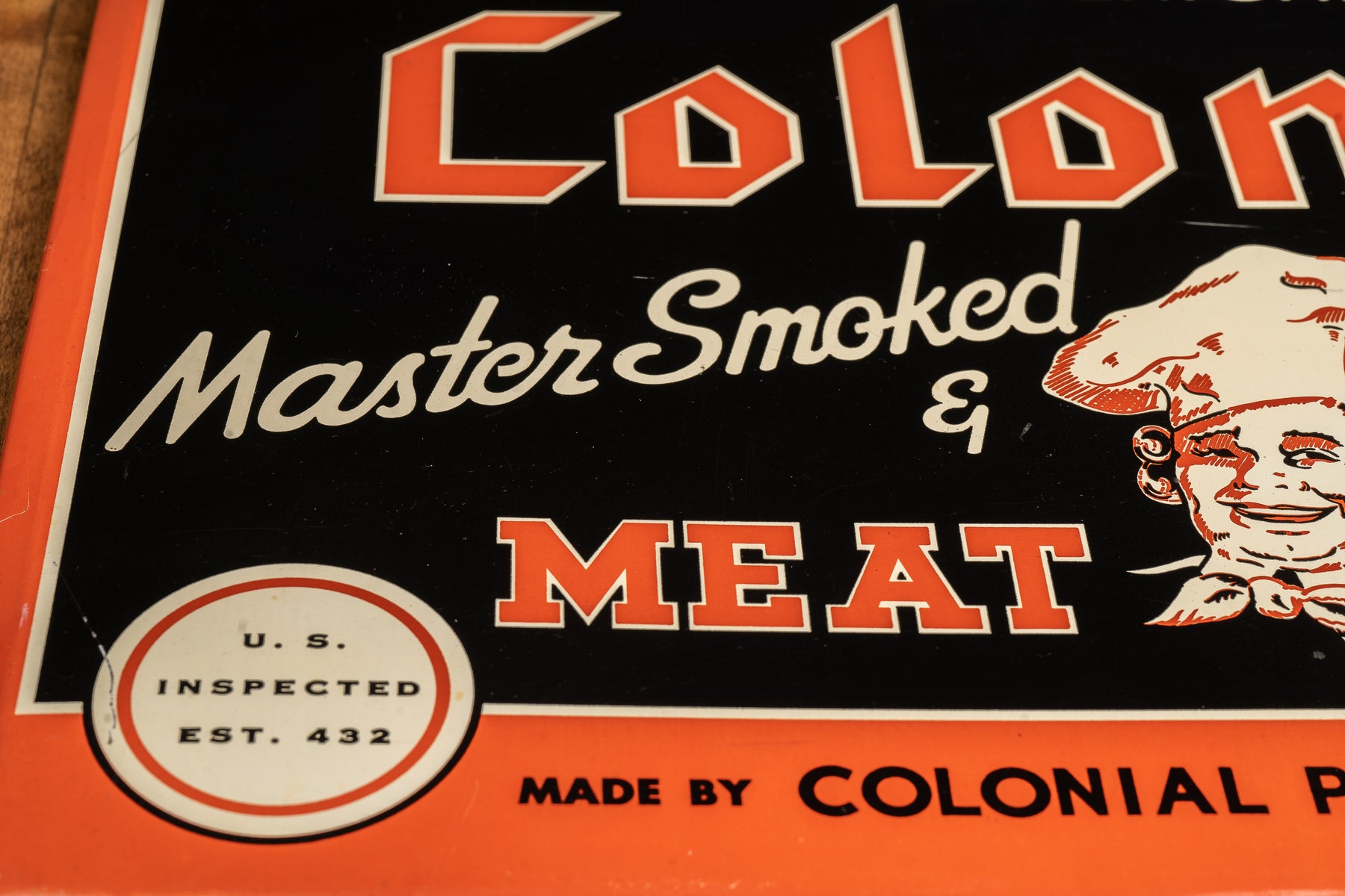 Colonial Meat Colonial Meat Products Mercantile Sign – Industrial Artifacts