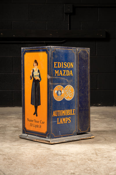 c. 1910s Tin Litho Automobile Lamp Mercantile Display