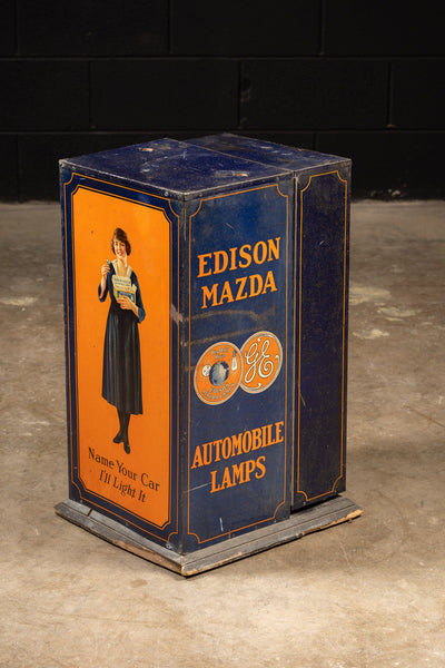 c. 1910s Tin Litho Automobile Lamp Mercantile Display