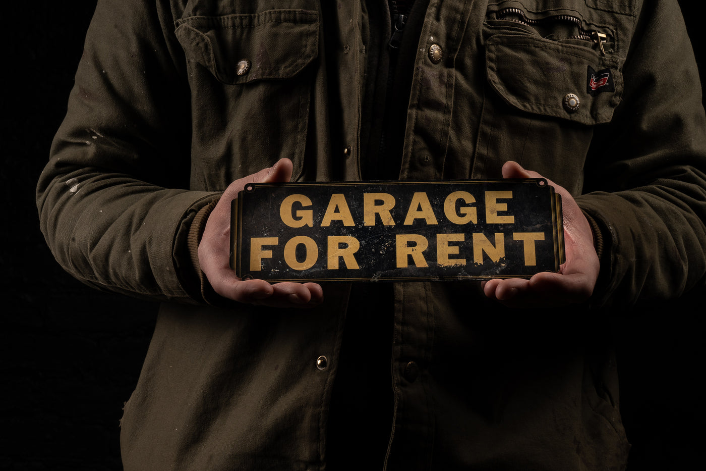 Garage Rental Sign c. 1930s Art Deco Garage for Rent Sign – Industrial Artifacts